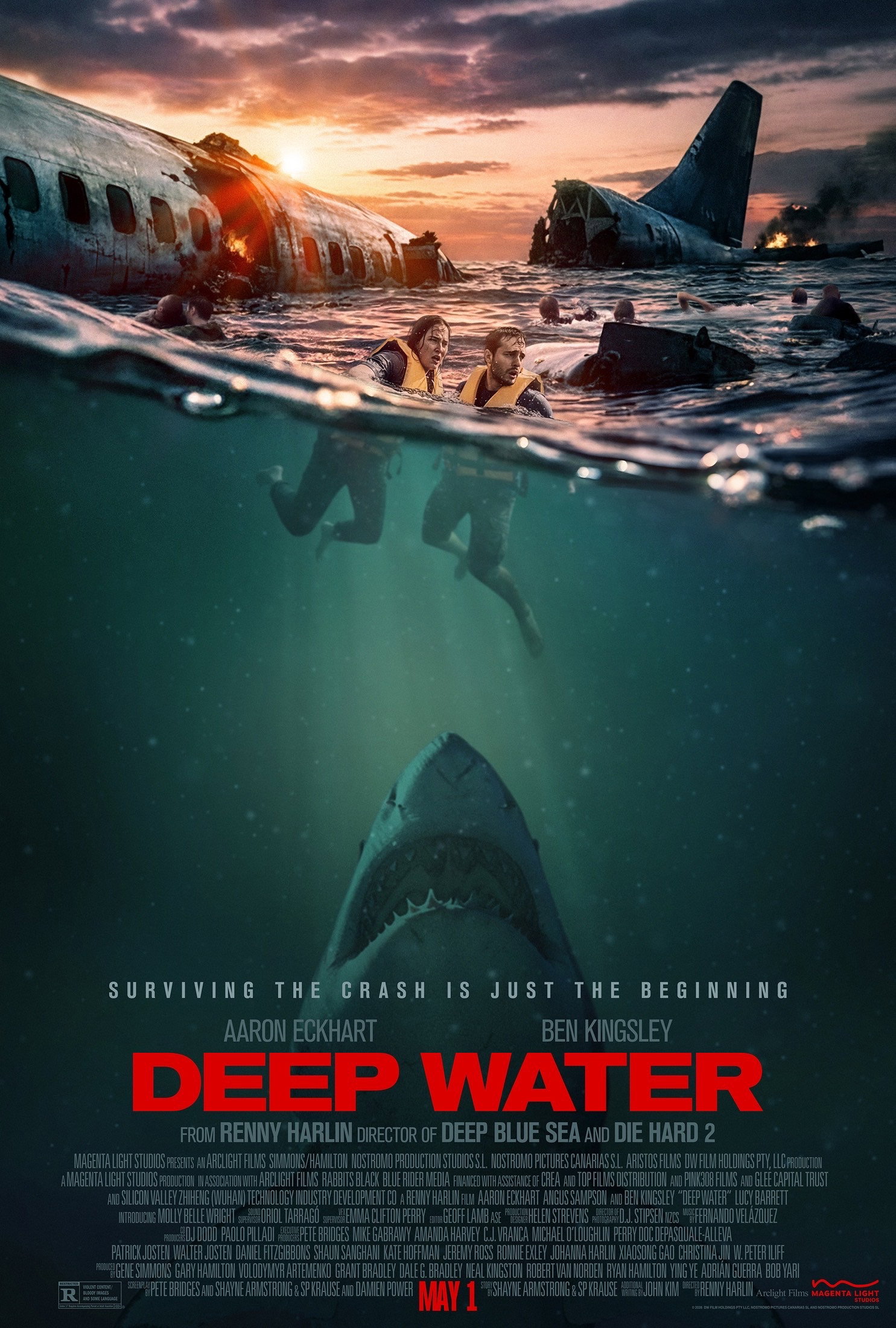 Poster film Deep Water 2026 Aaron Eckhart dan Ben Kingsley